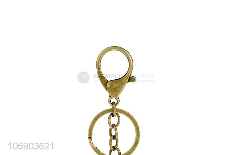 High sales key chain with retro four-leaf clover charms