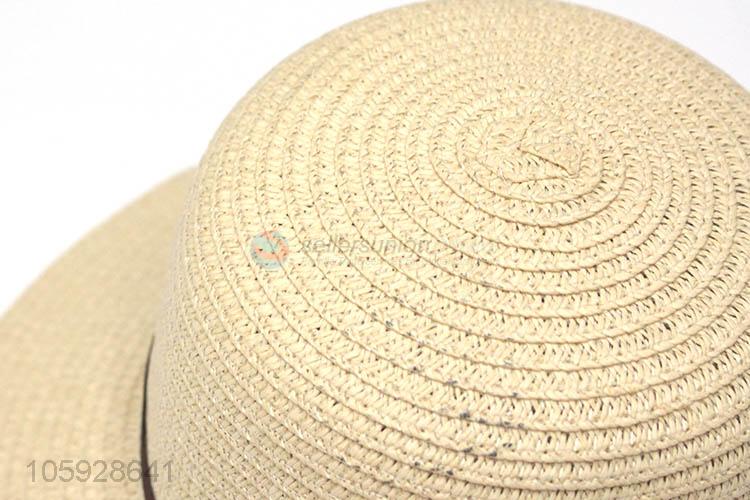 Fashion new style kids hats baby summer beach straw hats with flower