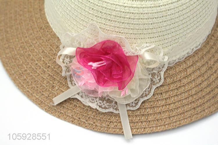 Competitive price directly straw beach hats kids sun visor hats