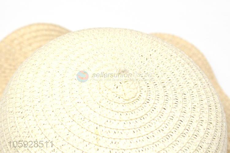 Low price beach cap children fashion outside fedora straw kids hat