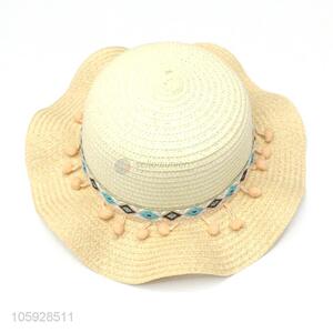 Low price beach cap children fashion outside fedora straw kids hat