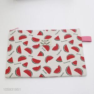 New Arrival Watermelon Pattern A4 Zipper File Bag Student Stationery