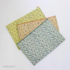 Superior Quality Small Floral Pattern A4 Zipper File Folder Bag