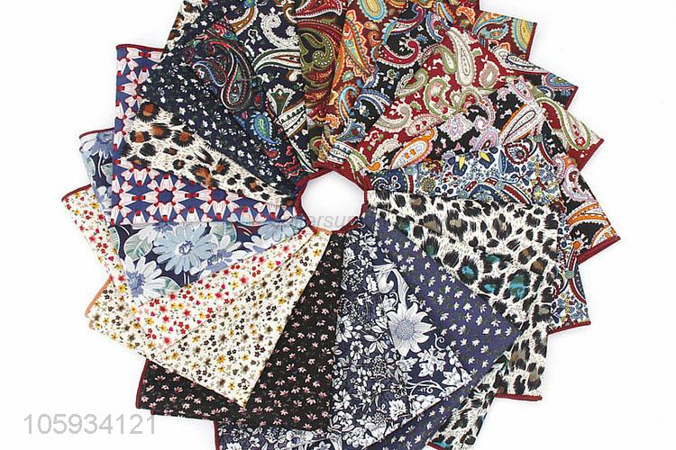 Wholesale Colorful Cotton Pocket Handkerchief For Man