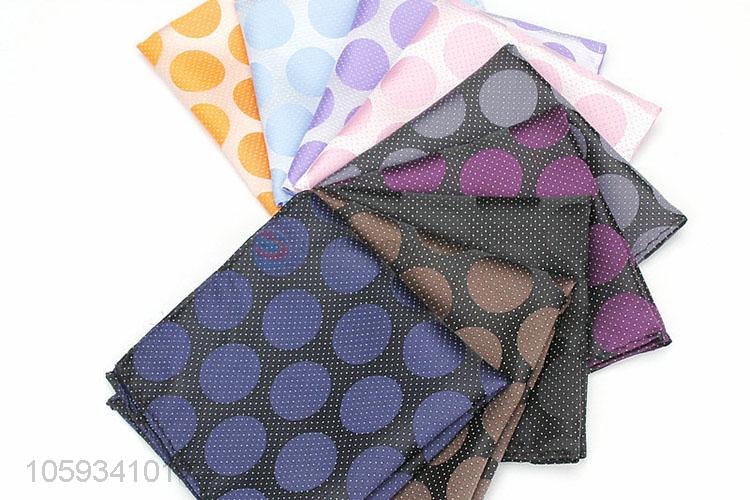 Best Quality Wave Point Pattern Business Handkerchief For Men