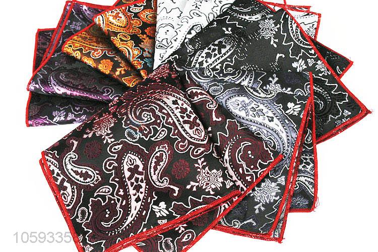 Newest Colorful Printed Business Handkerchief For Man