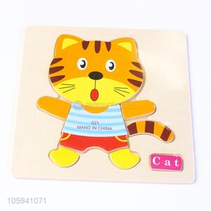 China Wholesale 3D Cartoon Tiger Education Wooden Toy Jigsaw Puzzles