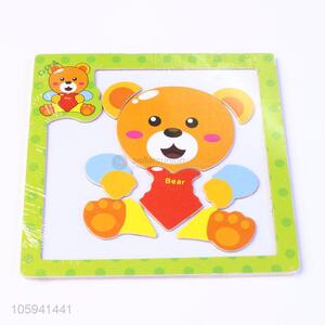 Hot Sale Cartoon Bear Baby Early Educational Toy Magnetic Puzzle