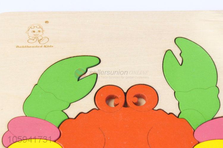 Best Sale Toys for Baby Colorful Crab Wooden Puzzle