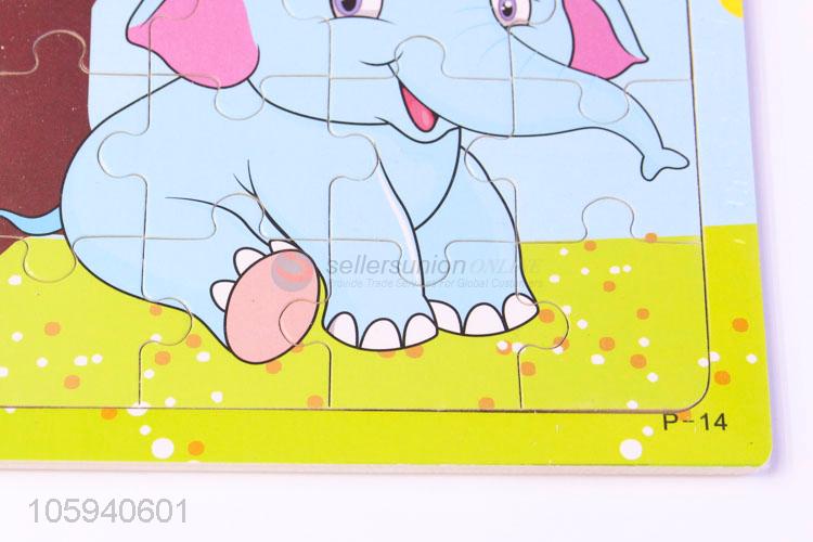 Factory Excellent Cartoon Elephant Toys Wooden Puzzle For Kids