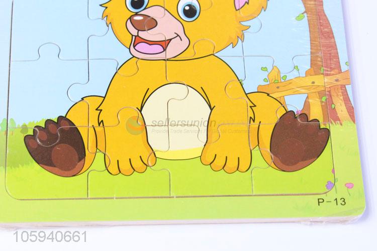 Cheap Promotional Cartoon Animal Children Cartoon Wooden Puzzle