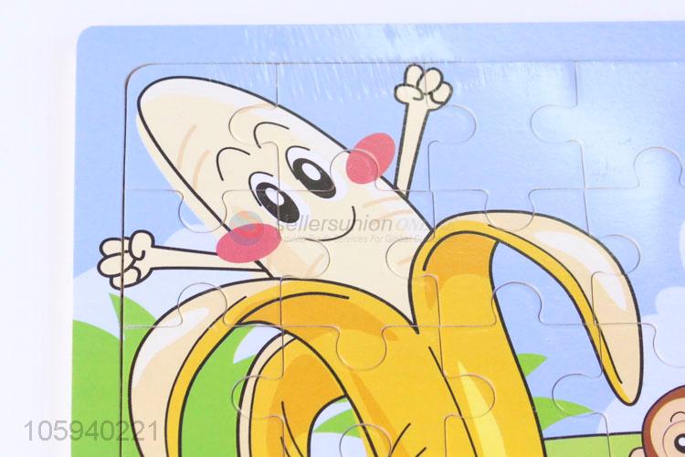 Reasonable Price Children Cartoon Banana Wooden Puzzle