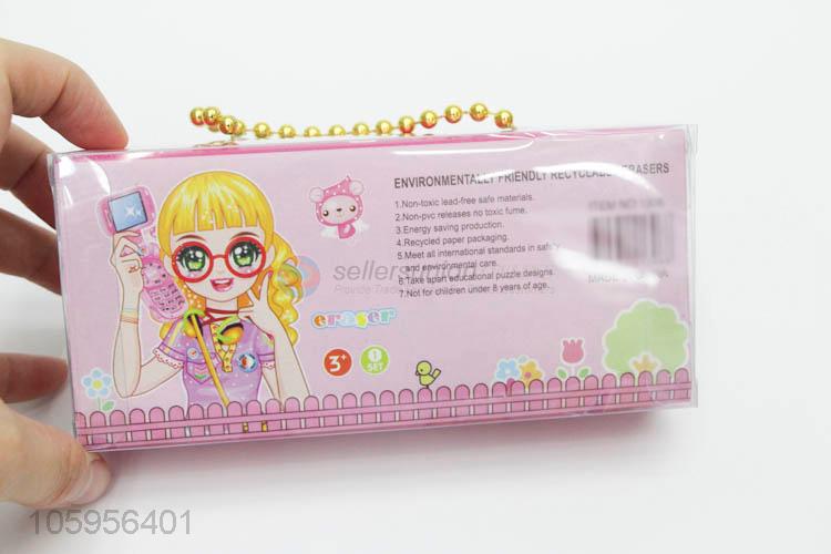 New creative cute cartoon eraser set children's small gifts