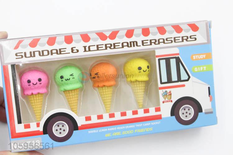 Good factory price creative ice-cream shape 3d eraser