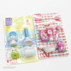 Best selling school stationery items gifts 3d eraser cute novelty erasers