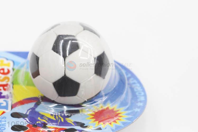 Top selling stationery products kids football shape eraser set