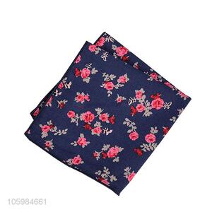 Latest design 25*25cm custom men cotton suit pocket square