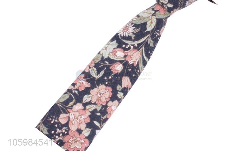 Low price fashion beautiful floral print skinny neckties