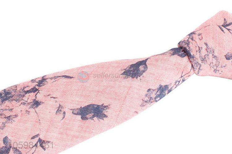 Good quality men ties flower printed cotton necktie