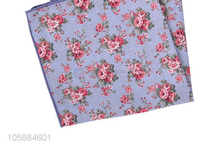 ODM factory 25*25cm custom men cotton suit pocket square