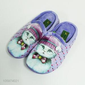 Wholesale Cute Cat Pattern Indoor Slipper