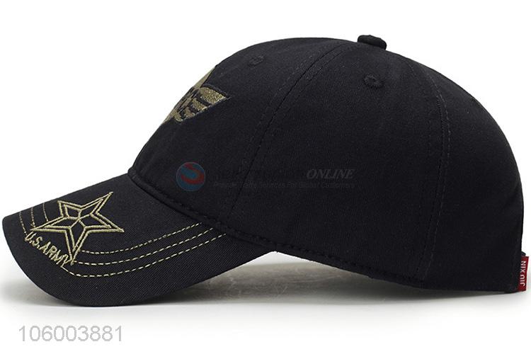 High sales unisex versatile cap black letter embroidered hat