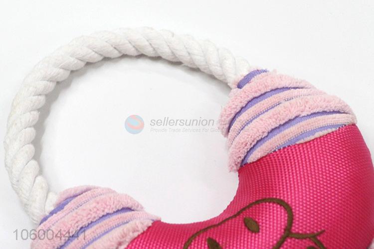 Unique design pet toy with rope dog training plush toy