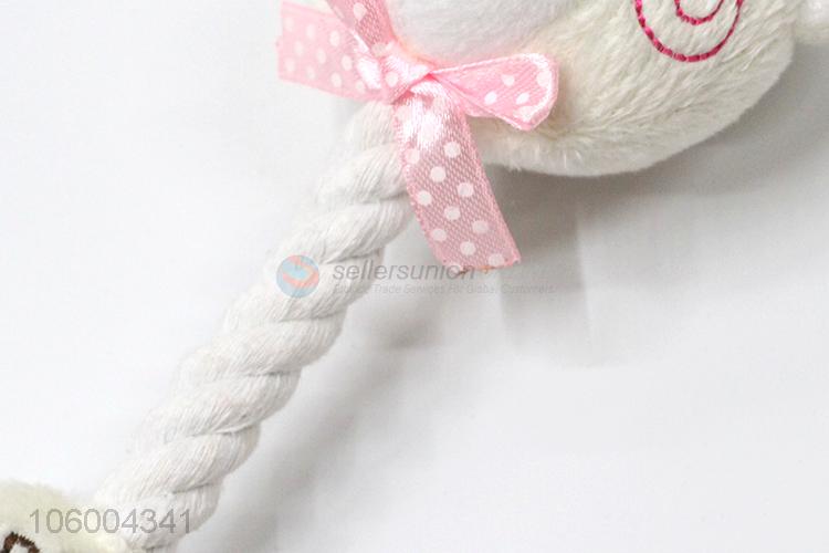 Unique design cartoon dog toy cotton rope puppy chew toys