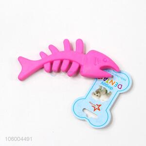 Bite-resistant fish bones pet toys soft rubber dog toy