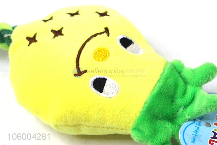 Cute cartoon plush puppy toys fruit rope knot dog chew toys