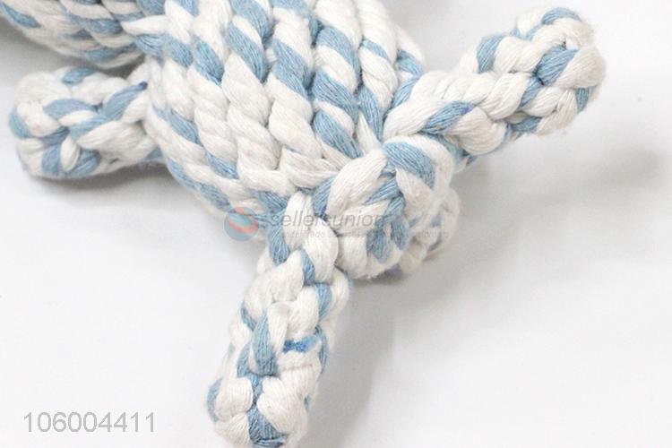 Hot selling carrot bear chew toys braided cotton rope pet dog toy