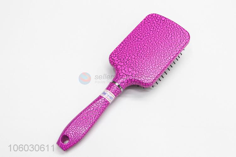 Wholesale Plastic Massage Hair Brush With Non-Slip Handle