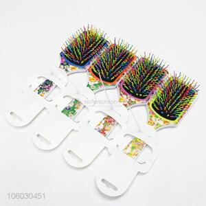 Fashion Colorful Plastic Massage Hair Comb With Mirror