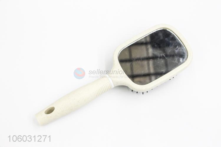 Creative Design Plastic Massage Hair Brush With Mirror