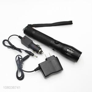 Double Charging Head Strong Light Portable Flashlight