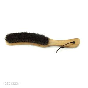 Professional wooden handle shoe brushes with horse hair bristles