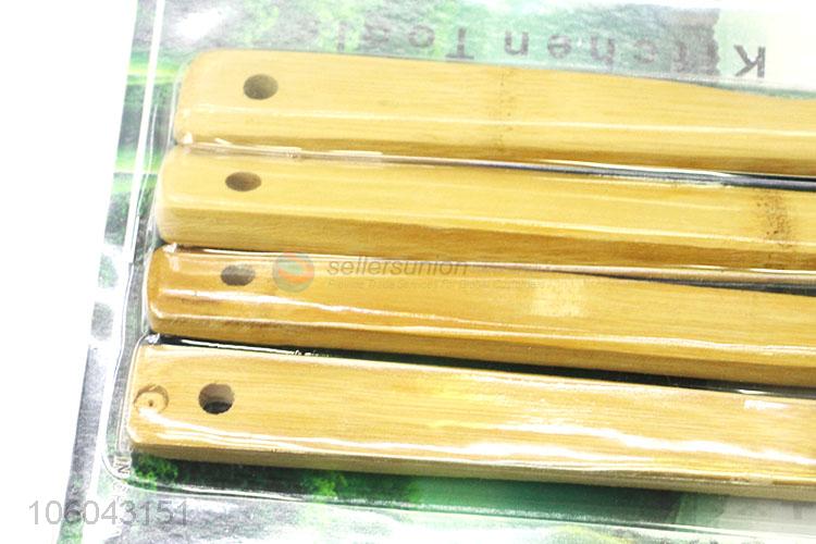 Promotional 100% bamboo kitchen utensils pancake turner set