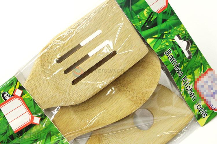 New arrival natural bamboo kitchen turner pancake turner set