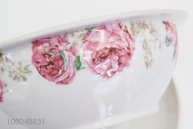 Wholesale beautiful printed household melamine soup bowl