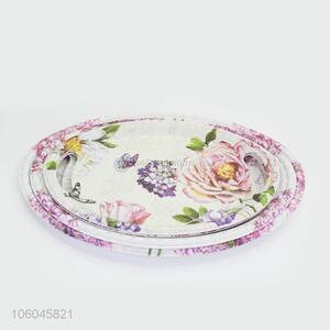 Factory price plastic melamine <em>salver</em> service <em>salver</em> with handles