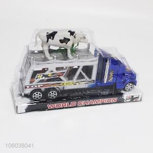 Good Quality Plastic Truck With Simulation Animal Toy Set