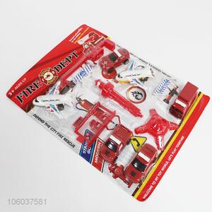 Factory sales 6pcs plastic mini fire dept toy set for kids