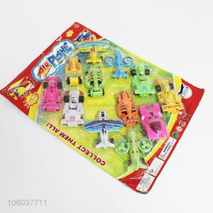 Competitive Price 12PCS Plastic Airplane and Car Toy Set For Kids