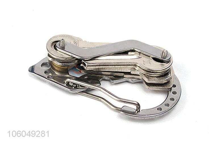 Multifunction outdoor stainless steel key holder keychain case