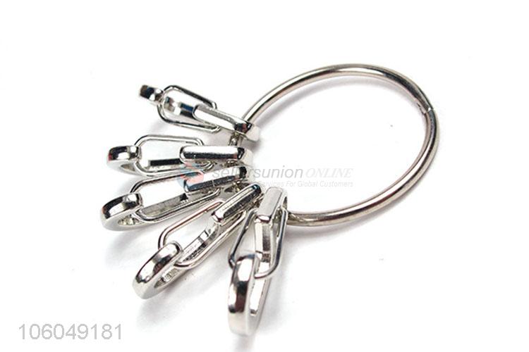 Promotional outdoor durable key ring with D shape locking buckle