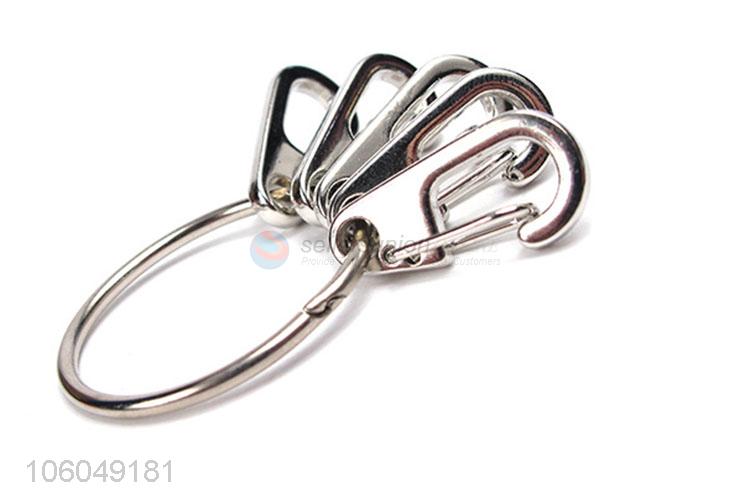 Promotional outdoor durable key ring with D shape locking buckle