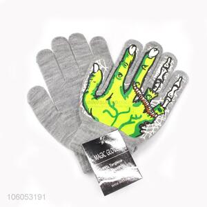 Hot selling knitted five finger gloves winter warm acrylic gloves