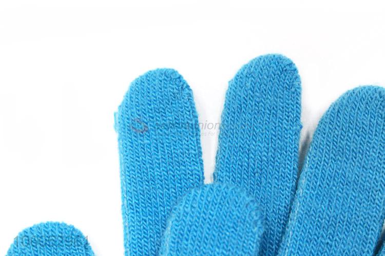 Hot selling knitted five finger gloves winter warm acrylic gloves