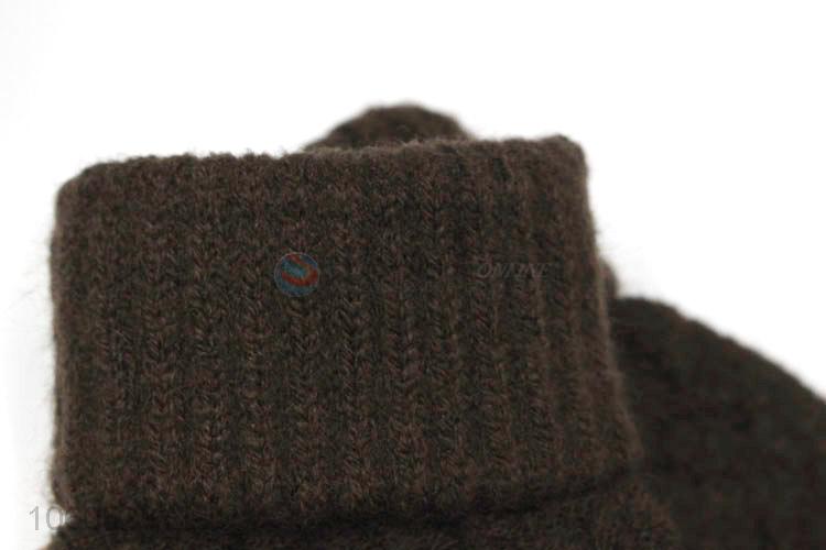 Hot selling women's winter knit imitation cashmere fashion warm gloves