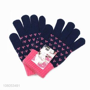 Good factory price ladies warm knitted gloves for winter